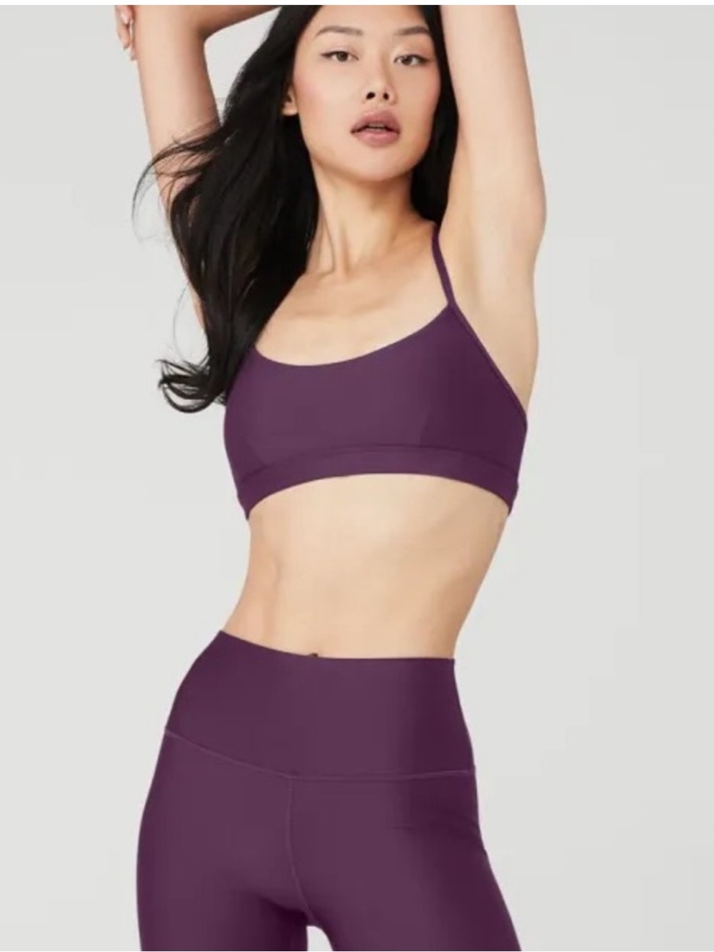 Alo Yoga Airlift Intrigue Bra in Dark Plum